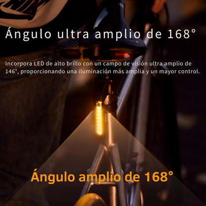 Luz trasera de bicicleta con iluminación en cascada
